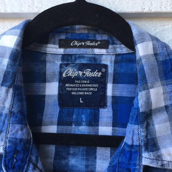 Chip Foster  Cowboy Distressed Plaid Shirt - Picture 3 of 8